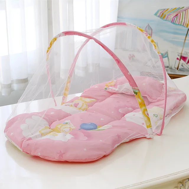 New baby folding mosquito net without installation bottomless Mongolian yurt mosquito net foldable baby mosquito net