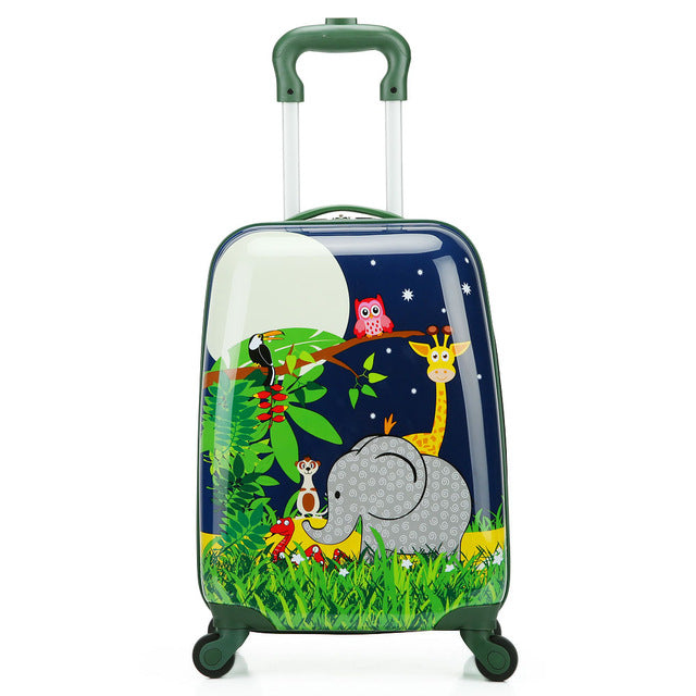 Letrend Cartoon Cute Animal Kids Rolling Luggage Set Spinner Children Suitcases