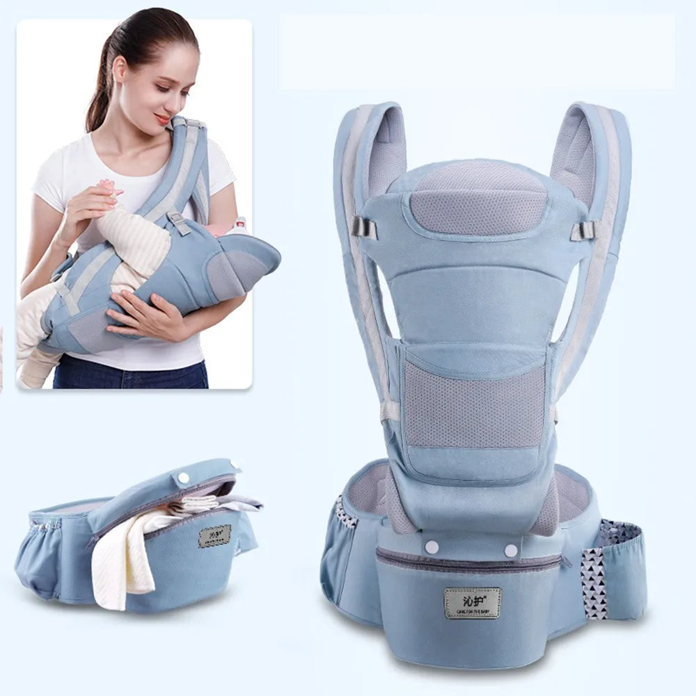 New 0-48 Month Ergonomic Baby Carrier Infant Baby Hipseat Carrier 3 In 1 Front Facing Ergonomic Kangaroo Baby Wrap Sling