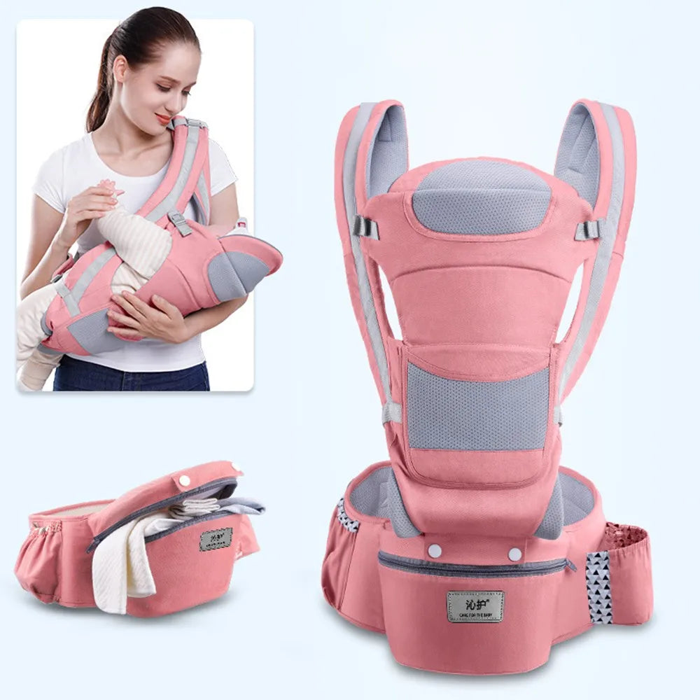 New 0-48 Month Ergonomic Baby Carrier Infant Baby Hipseat Carrier 3 In 1 Front Facing Ergonomic Kangaroo Baby Wrap Sling