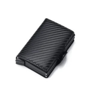 Carbon Fibre/PU Leather Men Wallet/Card Holder